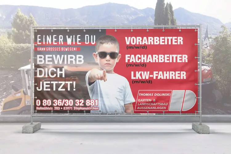 Dolinski Thomas Garten- und Landschaftsbau Bauzaunbanner